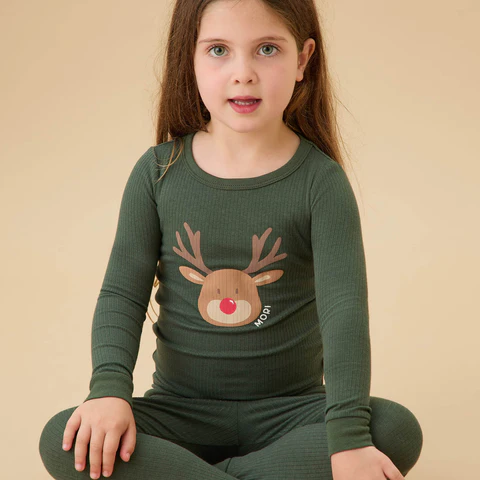 Reindeer Ribbed Pyjamas