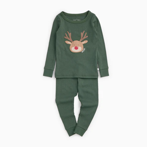 Reindeer Ribbed Pyjamas 2