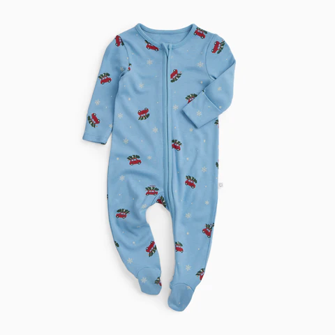 Christmas Car Clever Zip Sleepsuit 2